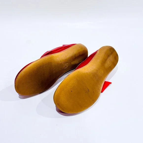 JUNGLA Red Leather Mary Jane Shoes | Vintage Inspired Everyday Flats | Size 36 * - Picture 6 of 6